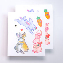 Load image into Gallery viewer, Loving Bunny Buddy Tattoos (Color)
