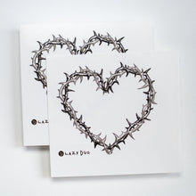 Load image into Gallery viewer, Barbed Wire Spiked Heart Tattoo, Black & grey Tattoo art, HK Temporary Tattoo, Hong Kong artist, Fake tattoo