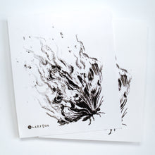 Load image into Gallery viewer, Butterfly On Fire Tattoo (Black)