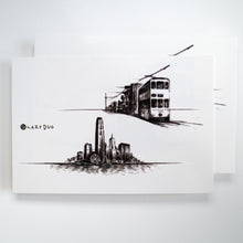 Load image into Gallery viewer, Hong Kong Tram and City Skyline Tattoo (Black)