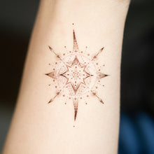 Load image into Gallery viewer, Alchemical Cross and Star Tattoos (Black & grey)