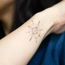Load image into Gallery viewer, Alchemical Cross and Star Tattoos (Black & grey)