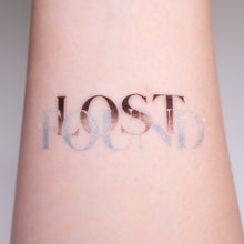 Load image into Gallery viewer, Lost & Found - Calligraphy Lettering Tattoo Sticker