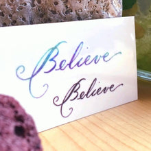 Load image into Gallery viewer, Watercolor Lettering Tattoo・Believe - LAZY DUO TATTOO