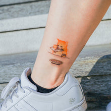 Load image into Gallery viewer, Cat Loves Fish Tattoo - LAZY DUO TATTOO