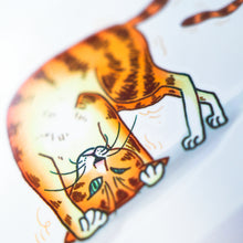 Load image into Gallery viewer, Life of Cat Playtime Tattoo Ideas Golden Kitten Tattoo Meow Naughty Cat Neko Tattoos HK Temporary Tattoo Sticker Water Color Tattoo LAZY DUO Tattoo Shop Hong Kong HK 愛玩百厭貓紋身黃貓浪浪喵寵物刺青 浪浪香港紋身貼紙刺青紋身師設計印刷訂做客製 Custom Temporary Tattoo Event Printing Tattooist artist HK tattoo shop MANE INK Tattooer Tattoo Artist Taiwan fine line ornament tattoo 台灣製 刺青師紋身師