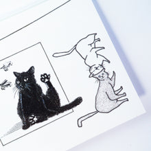 Load image into Gallery viewer, Black & White Cat Combo Tattoo ManE Ink HK Tattooist LAZY DUO Comic Style Playful Black Cat White Cat Tattoo Stickers 美漫風格黑貓紋身白貓玩耍合體技浪浪不哭喵咪寵物刺青香港紋身貼紙Kitten Tattoo Ideas Neko Tattoo Meow Animal Pet Tattoos HK Temporary Tattoo Sticker Water Color Tattoo LAZY DUO Tattoo Shop Hong Kong HK 紋身師設計印刷訂做客製 Custom Temporary Tattoo Event Printing Tattooist artist HK tattoo shop MANE INK Tattooer Tattoo Artist Taiwan fine line ornament tattoo 台灣製 刺青師紋身師