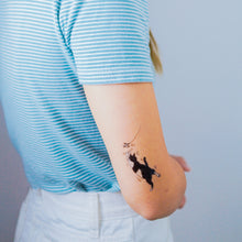 Load image into Gallery viewer, Black & White Cat Combo Tattoo ManE Ink HK Tattooist LAZY DUO Comic Style Playful Black Cat White Cat Tattoo Stickers 美漫風格黑貓紋身白貓玩耍合體技浪浪不哭喵咪寵物刺青香港紋身貼紙Kitten Tattoo Ideas Neko Tattoo Meow Animal Pet Tattoos HK Temporary Tattoo Sticker Water Color Tattoo LAZY DUO Tattoo Shop Hong Kong HK 紋身師設計印刷訂做客製 Custom Temporary Tattoo Event Printing Tattooist artist HK tattoo shop MANE INK Tattooer Tattoo Artist Taiwan fine line ornament tattoo 台灣製 刺青師紋身師