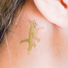 Load image into Gallery viewer, Dancing Cats Party Playful Disco Cat Playtime Doodle Tattoo Stickers Comic Style Fun ManE Ink HK Tattooist LAZY DUO 美漫風格粉彩貓戰士紋身浪浪不哭喵咪寵物刺青香港紋身貼紙Kitten Tattoo Ideas Neko Tattoo Meow Animal Pet Tattoos HK Temporary Tattoo Sticker Water Color Tattoo LAZY DUO Tattoo Shop Hong Kong HK 紋身師設計印刷訂做客製 Custom Temporary Tattoo Event Printing Tattooist artist HK tattoo shop MANE INK Tattooer Tattoo Artist Taiwan fine line ornament tattoo 台灣製 刺青師紋身師