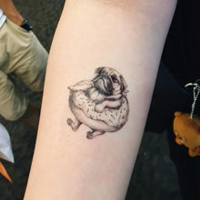 Load image into Gallery viewer, Sphynx Cat &amp; Donut Pug Tattoos - LAZY DUO TATTOO

