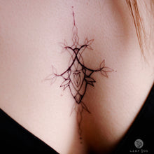 Load image into Gallery viewer, Tropical Color Ornamental Tattoo|LAZY DUO TEMPORARY TATTOO STICKER SHOP HK Tattoo Design Store HK HONG KONG Chest Tattoo 防敏紋身貼紙 香港紋身店 認領圖 文青簡約美式紋身刺青師 tattoohk hongkongtattoo 小圖刺青 fine-line tattoo minimal tattoo linetattoo tattooartist 香港女紋身師 MANE INK