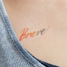 Load image into Gallery viewer, Watercolor Lettering Tattoo・Brave - LAZY DUO TATTOO