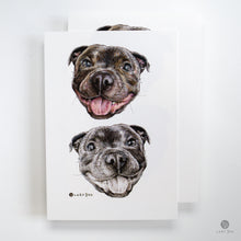 Load image into Gallery viewer, Lovely Pet Portrait Tattoo Animal Tattoo Color Pit Bull Terrier Dog Tattoo Sticker | Cute Cat Temporary Tattoos | LAZY DUO TATTOO
