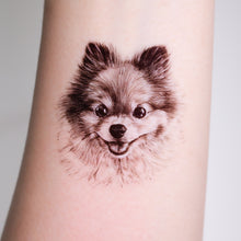 Load image into Gallery viewer,  waterproof, and fashionable. Pom Dog Temporary Tattoo Sticker, Wiener-Dog family, Dachshund Dog Lover, Fun Pet Toy Puppy Fashion Accessories, Dog Beauty Pet Fashion, Realistic Micro Dog Tattoo, Dog Accessories Dog Puppy