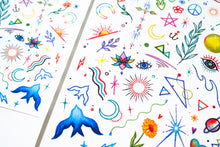 Load image into Gallery viewer, Colorful & Playful Mini Tattoos - LAZY DUO TATTOO