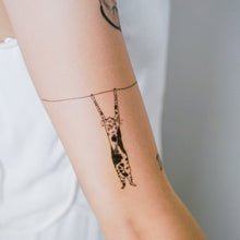 Load image into Gallery viewer, Black & White Cat Combo Tattoo ManE Ink HK Tattooist LAZY DUO Comic Style Playful Black Cat White Cat Tattoo Stickers 美漫風格黑貓紋身白貓玩耍合體技浪浪不哭喵咪寵物刺青香港紋身貼紙Kitten Tattoo Ideas Neko Tattoo Meow Animal Pet Tattoos HK Temporary Tattoo Sticker Water Color Tattoo LAZY DUO Tattoo Shop Hong Kong HK 紋身師設計印刷訂做客製 Custom Temporary Tattoo Event Printing Tattooist artist HK tattoo shop MANE INK Tattooer Tattoo Artist Taiwan fine line ornament tattoo 台灣製 刺青師紋身師