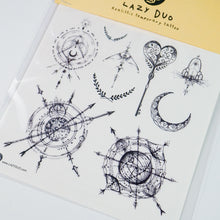 Load image into Gallery viewer, LAZY DUO Temporary Tattoo Sticker HK水彩刺青紋身貼紙設計少量印刷訂做客製HK Professional Printing Shop Hong Kong Customise Tattoo Custom Order Small Amount 自訂客製少量印刷大量批發特快專業優質彩色金屬色廣告宣傳禮品 Gift Promotion Advertising Event 安全防水防敏無痛紋身師紋身店 High Quality Tattoo Service Safe Non-Toxic Ink Long Lasting Waterproof Look Real Realistic Artistic 微刺青店