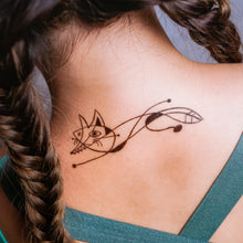 Load image into Gallery viewer, Surrealism Abstract Magic Surreal Capybara Tattoos Sticker in Joan Miro Style by LAZY DUO. Realistic, long lasting and non-toxic temporary tattoo HK 香港原創紋身貼紙品牌 安全無毒 防水防敏 持久像真 抽象藝術 狐狸刺青紋身貼紙香港 Magic Surreal Abstract Fox Fine Art LAZY DUO TATTOO SHOP HK