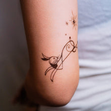 Load image into Gallery viewer, LAZY DUO TATTOO 香港原創紋身貼紙品牌 安全無毒 防水防敏 持久像真 Surrealism Abstract Magic Surreal Rabbit Tattoos Sticker in Joan Miro Style by LAZY DUO. Realistic, long lasting and non-toxic temporary tattoo HK