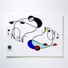 Load image into Gallery viewer, Surrealism Abstract Magic Surreal Capybara Tattoos Sticker in Joan Miro Style by LAZY DUO. Realistic, long lasting and non-toxic temporary tattoo HK 香港原創紋身貼紙品牌 安全無毒 防水防敏 持久像真 抽象藝術風水豚刺青紋身貼紙香港 Magic Surreal Capybara Abstract Color Tattoo Surrealism|LAZY DUO TATTOO SHOP HK