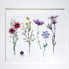 Load image into Gallery viewer, Delicate Floral Tattoo Watercolor Flower Tattoo LAZY DUOTemporary Tattoo Little Tattoo Small Tattoo 迷你水彩花刺青紋身 Rose Tattoo Sticker Fineline HK Hong Kong 刺青紋身貼紙 香港刺青圖案 印刷訂做客製 Custom Temporary Tattoo artist HK tattoo shop Hong Kong 迷你刺青 韓式刺青紋身 small tattoo design Minimal Tattoo little tattoo idea sketchy tattoo floral tattoo ankle wrist tattoo back tattoo Taiwan