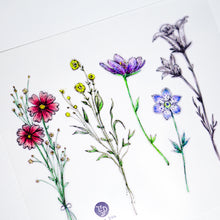 Load image into Gallery viewer, Delicate Floral Tattoo Watercolor Flower Tattoo LAZY DUOTemporary Tattoo Little Tattoo Small Tattoo 迷你水彩花刺青紋身 Rose Tattoo Sticker Fineline HK Hong Kong 刺青紋身貼紙 香港刺青圖案 印刷訂做客製 Custom Temporary Tattoo artist HK tattoo shop Hong Kong 迷你刺青 韓式刺青紋身 small tattoo design Minimal Tattoo little tattoo idea sketchy tattoo floral tattoo ankle wrist tattoo back tattoo Taiwan