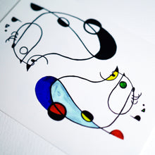 Load image into Gallery viewer, Surrealism Abstract Magic Surreal Capybara Tattoos Sticker in Joan Miro Style by LAZY DUO. Realistic, long lasting and non-toxic temporary tattoo HK 香港原創紋身貼紙品牌 安全無毒 防水防敏 持久像真 抽象藝術風水豚刺青紋身貼紙香港 Magic Surreal Capybara Abstract Color Tattoo Surrealism|LAZY DUO TATTOO SHOP HK