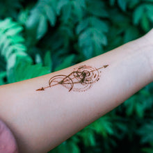 Load image into Gallery viewer, Lettering & Boho White Gold Metallic Tattoo Set - LAZY DUO TATTOO