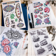 Load image into Gallery viewer, 經典懷舊香港情懷紋身貼紙復古Old Hong Kong Vintage Tattoos LAZY DUO Temporary Tattoo Shop HK Hong Kong Mane.ink 香港刺青紋身貼紙設計印刷訂做客製 stom Temporary Tattoo Event Printing Tattooist artist HK tattoo shop MANE 動物刺青 彩色紋身 香港女紋身師刺青師 認領圖日系小清新韓國刺青