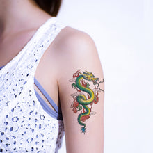 Load image into Gallery viewer, Old Hong Kong Tiger and Dragon Vintage Tattoo 經典復古香港懷舊左青龍右白虎刺青紋身貼紙LAZY DUO Temporary Tattoo Shop HK Hong Kong Mane.ink 香港刺青紋身貼紙設計印刷訂做客製 stom Temporary Tattoo Event Printing Tattooist artist HK tattoo shop MANE 動物刺青 彩色紋身 香港女紋身師刺青師 認領圖日系小清新韓國刺青