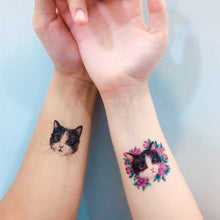 Load image into Gallery viewer, Calico Cat Loves Belly Rubbing Tattoo Ideas Neko Golden Kitten Tattoo Meow Cat Neko Tattoos HK Temporary Tattoo Sticker Water Color Tattoo LAZY DUO Tattoo Shop Hong Kong HK 三色貓摸肚肚紋身貓女浪浪喵寵物刺青 浪浪香港紋身貼紙刺青紋身師設計印刷訂做客製 Custom Temporary Tattoo Event Printing Tattooist artist HK tattoo shop MANE INK Tattooer Tattoo Artist Taiwan fine line ornament tattoo 台灣製 刺青師紋身師