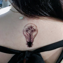Load image into Gallery viewer, Flower In a Lightbulb Tattoo - LAZY DUO TATTOO