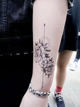 Load image into Gallery viewer, Alchemist Rose Tattoo|LAZY DUO TEMPORARY TATTOO STICKER Design Store HK HONG KONG 紋身貼紙 香港紋身認領圖 文青 美式花紋身tattoohk hongkongtattoo 小圖刺青 fine-line tattoo 簡約刺青 minitattoo linetattoo tattooartist 香港刺青 MANE INK