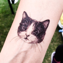 Load image into Gallery viewer, LAZY DUO Comic Style Playful Black Cat White Cat Tattoo Stickers 黑貓紋身白貓玩耍合體技浪浪不哭喵咪寵物刺青香港紋身貼紙Kitten Tattoo Ideas Neko Tattoo Meow Animal Pet Tattoos HK Temporary Tattoo Sticker Water Color Tattoo LAZY DUO Tattoo Shop Hong Kong HK 紋身師設計印刷訂做客製 Custom Temporary Tattoo Event Printing Tattooist artist HK tattoo shop MANE INK Tattooer Tattoo Artist Taiwan fine line ornament tattoo 台灣製 刺青師紋身師