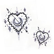 Load image into Gallery viewer, Stars Heart & Moon Tattoo - LAZY DUO TATTOO