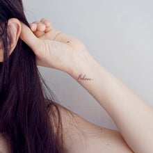 Load image into Gallery viewer, Watercolor Lettering Tattoo・Believe - LAZY DUO TATTOO