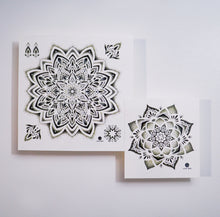 Load image into Gallery viewer, Black & White Multilayer Mandala Lotus Flower Temporary Tattoo Sticker LAZY DUO Hong Kong Tattoo Shop Fake Tattoo