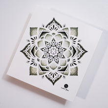 Load image into Gallery viewer, Black & White Multilayer Mandala Lotus Flower Temporary Tattoo Sticker LAZY DUO Hong Kong Tattoo Shop Fake Tattoo