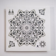Load image into Gallery viewer, Black & White Multilayer Mandala Lotus Flower Temporary Tattoo Sticker LAZY DUO Hong Kong Tattoo Shop Fake Tattoo