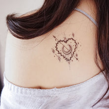 Load image into Gallery viewer, Stars Heart & Moon Tattoo - LAZY DUO TATTOO