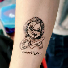 Load image into Gallery viewer, Chucky Pumpkin Tattoo - LAZY DUO TATTOO