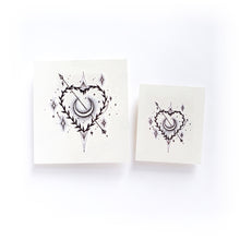 Load image into Gallery viewer, Stars Heart & Moon Tattoo - LAZY DUO TATTOO