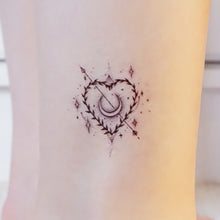 Load image into Gallery viewer, Stars Heart & Moon Tattoo - LAZY DUO TATTOO