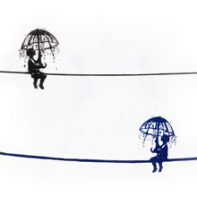 Load image into Gallery viewer, Little Boy in the Rain Line Tattoo - LAZY DUO TATTOO