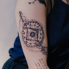 Load image into Gallery viewer, Bohemian Zodiac Compass Tattoo - LAZY DUO TATTOO