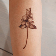Load image into Gallery viewer, Silly Cat with Flower Tattoo - LAZY DUO TATTOO