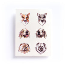 Load image into Gallery viewer, Puppies Love · Golden Retriever, Chow Chow, Corgi Dog Tattoos - LAZY DUO TATTOO