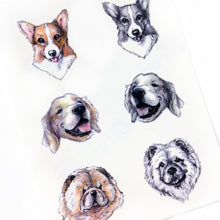 Load image into Gallery viewer, Puppies Love · Golden Retriever, Chow Chow, Corgi Dog Tattoos - LAZY DUO TATTOO