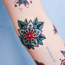 Load image into Gallery viewer, Old School Flower & Kitten Tattoos - LAZY DUO TATTOO