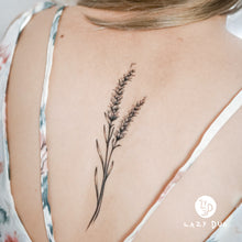 Load image into Gallery viewer, Lavender & Daisy Flower Tattoo - LAZY DUO TATTOO